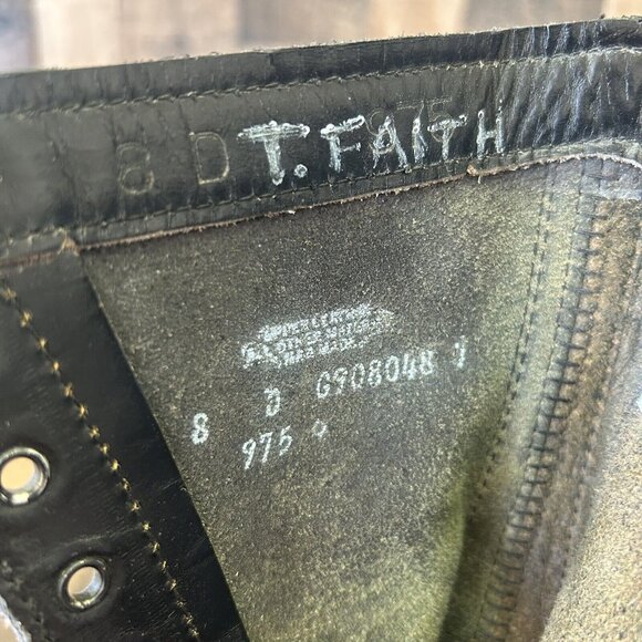 Double H 975 Vintage Cap Toe Black Jump Boots Mens 8 D - Picture 3 of 12